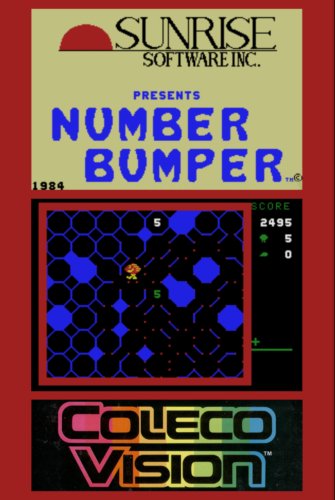 Number Bumper box art for Colecovision